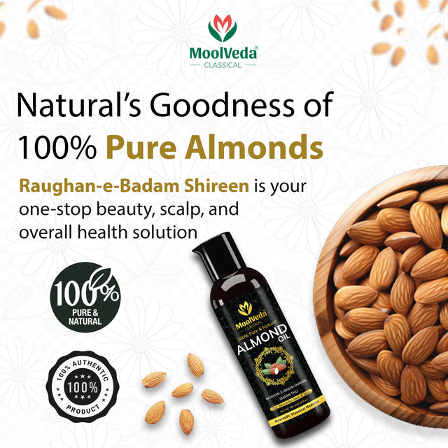 Moolveda 100% Pure & NaturalAlmond Hair Oil-100ml