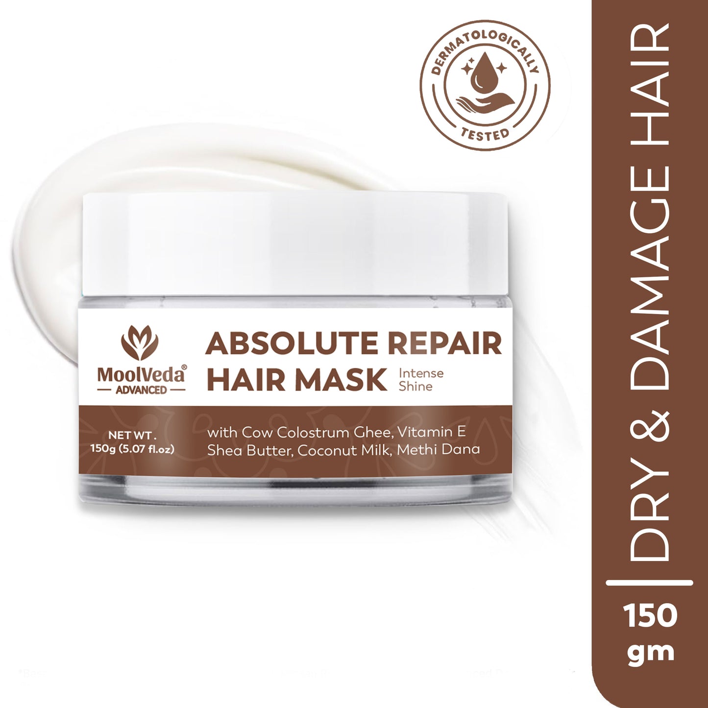 Moolveda Absolut Repair Hair Mask For Frizzy, Dry & Damaged Hair, 150gm