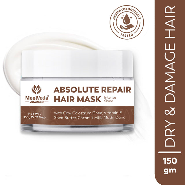 Moolveda Absolut Repair Hair Mask For Frizzy, Dry & Damaged Hair, 150gm
