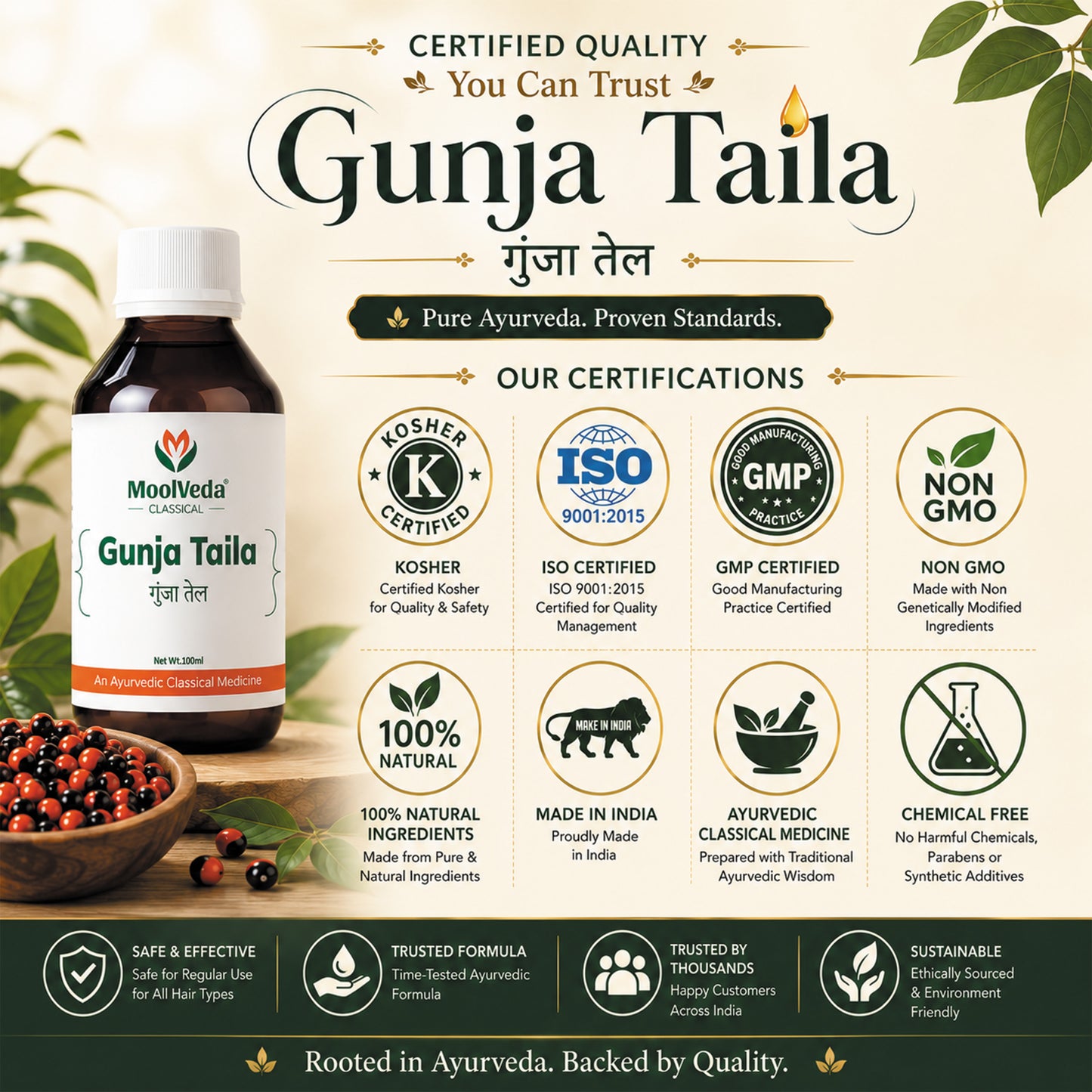 Moolveda Gunja/Gunjadi Taila (Oil) - 100ml