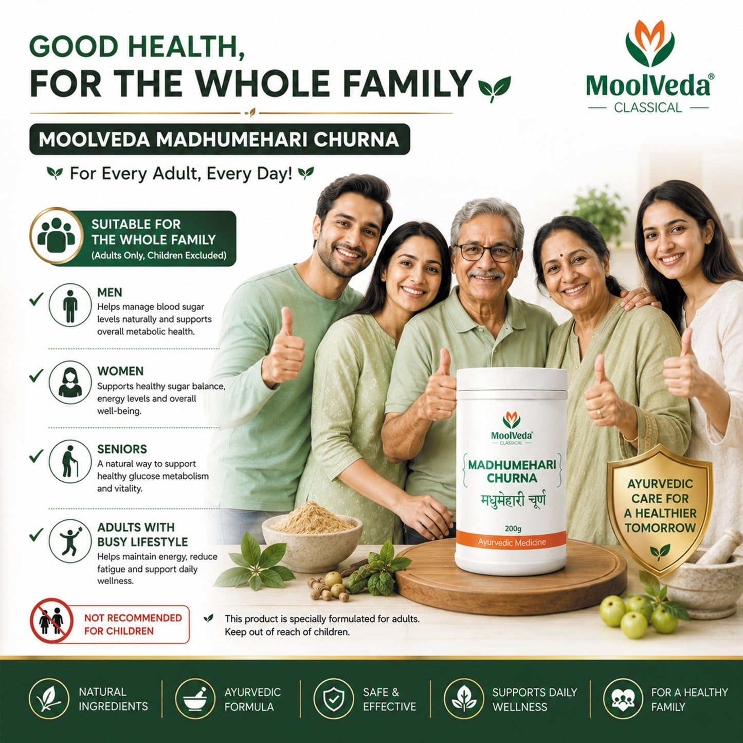 Moolveda Madhumehari Churna for Diabetes Care 200gm