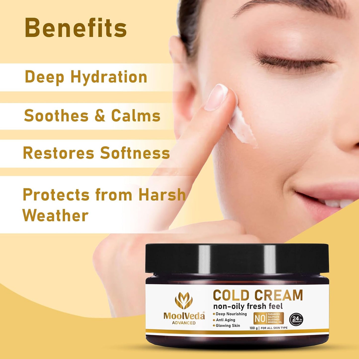 Moolveda Deep Nourishing Cold Cream for Winter, 100gm