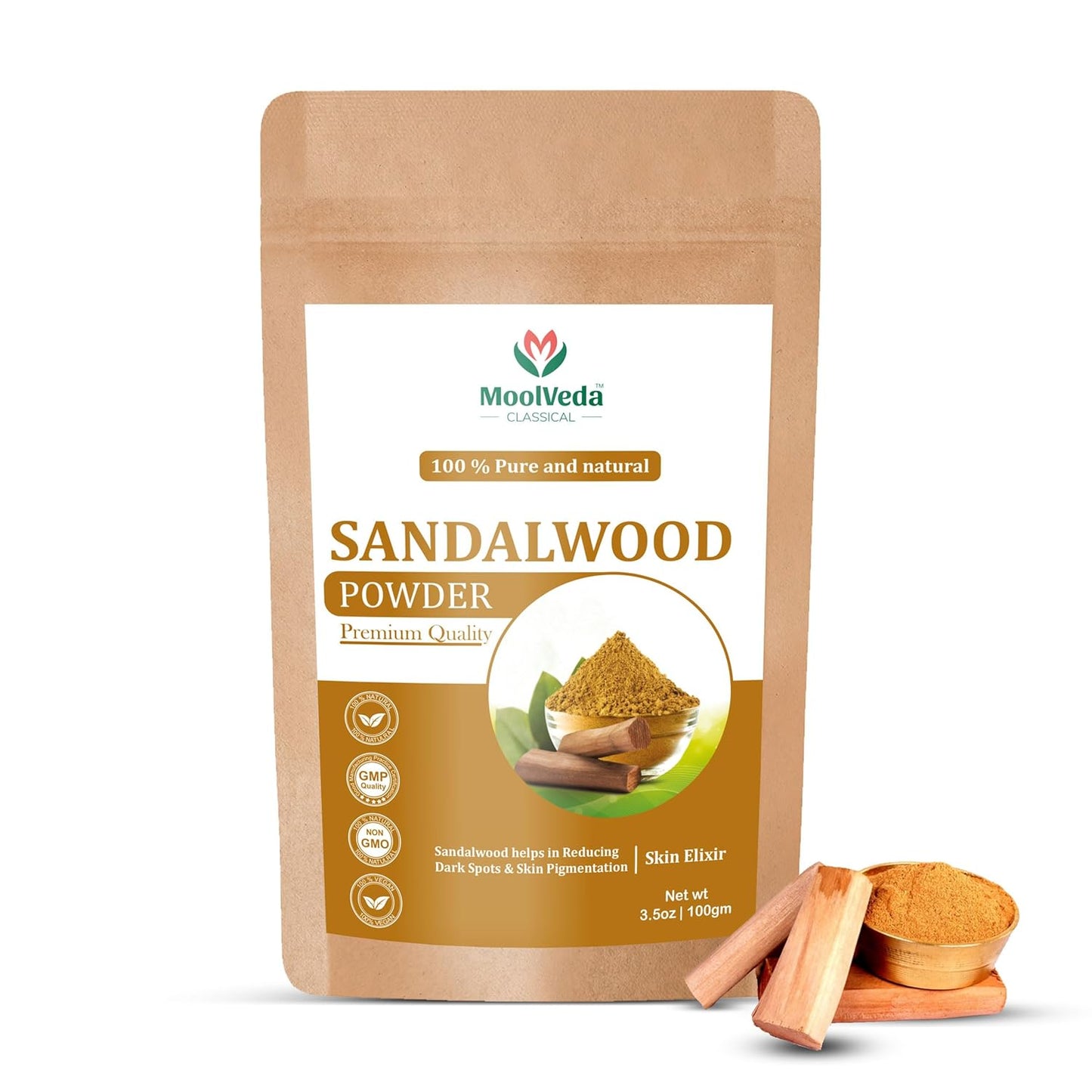 Moolveda Sandalwood Powder, 100 gm