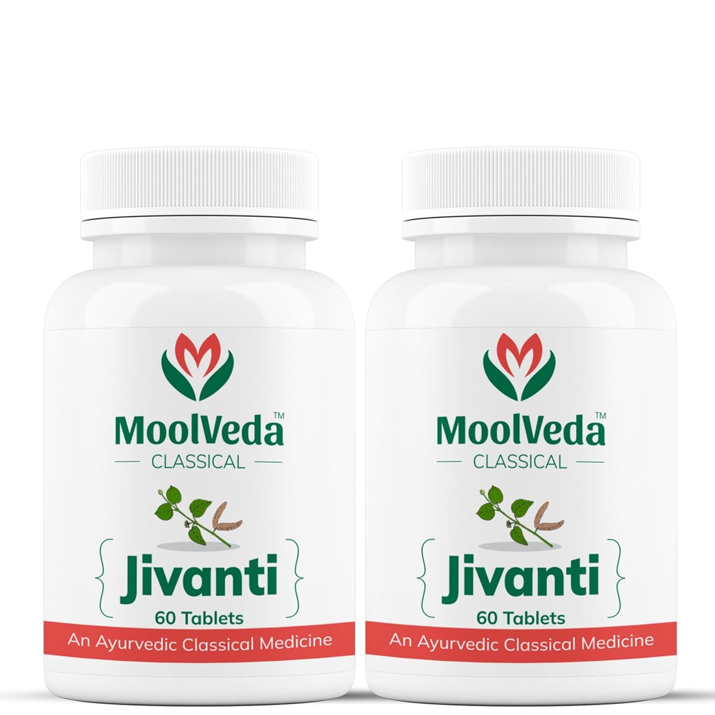 Moolveda Jivanti Tablets | Ayurvedic Eye Care Supplement | Vision Support & Daily Eye Wellness | 60 Veg Tablets | Pack of 2