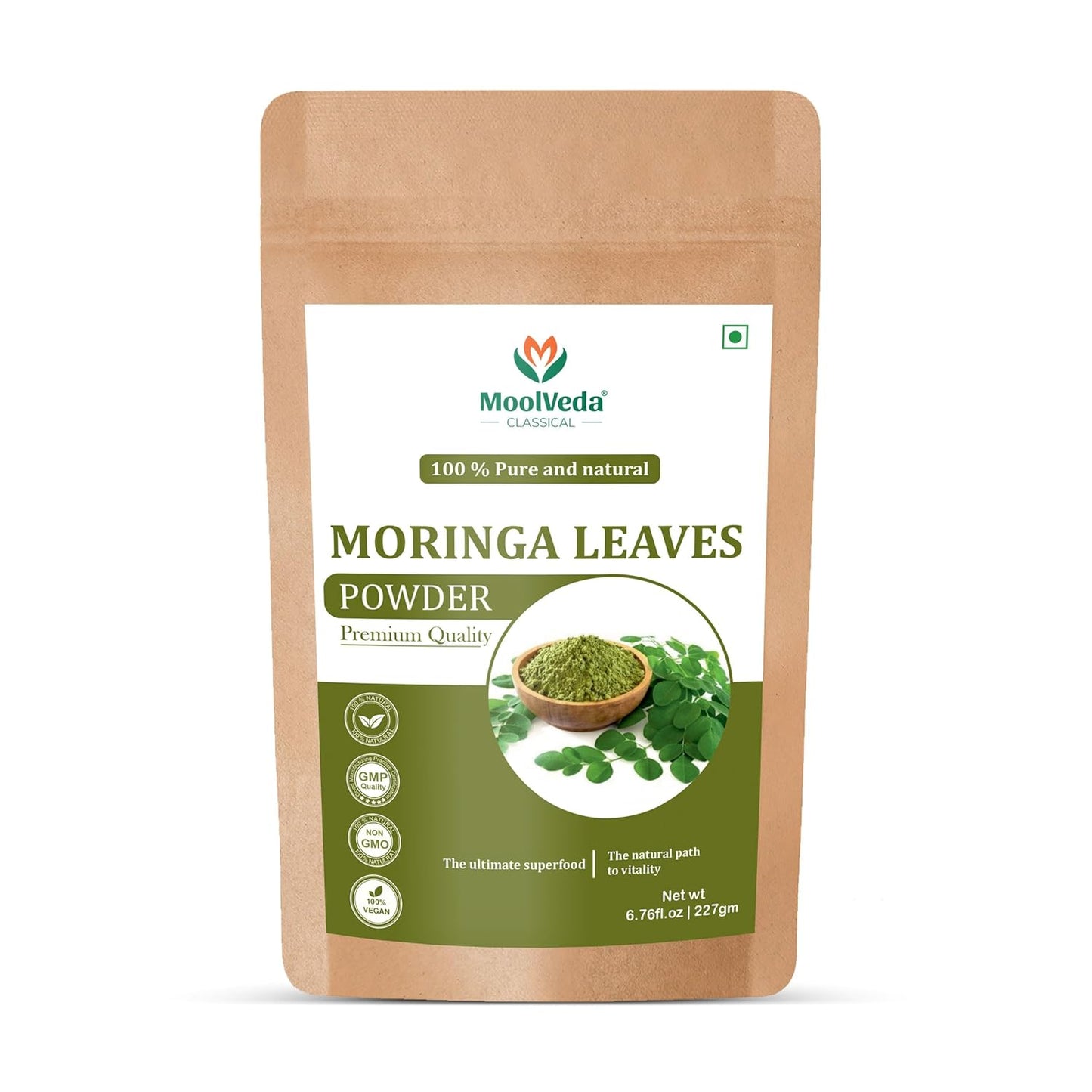 Moolveda Organic Moringa Powder, 227 gm