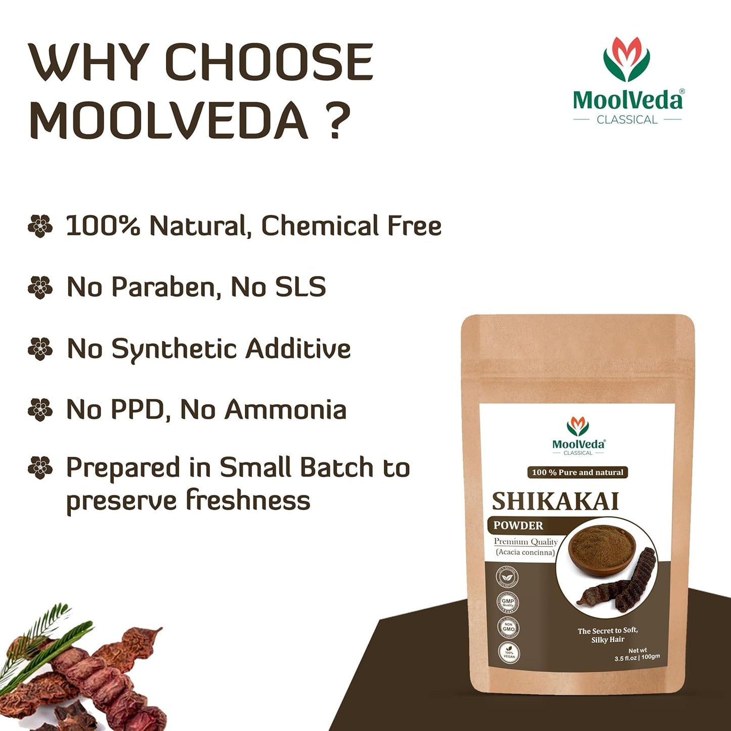 Moolveda Shikakai Powder-100gm