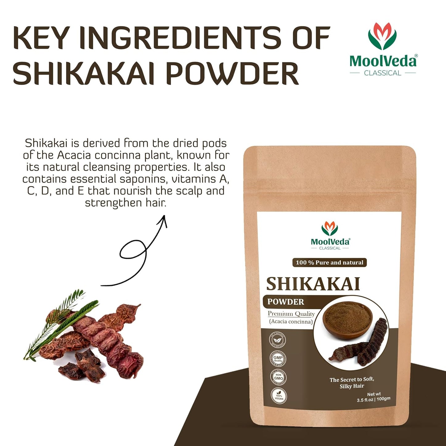 Moolveda Shikakai Powder-100gm