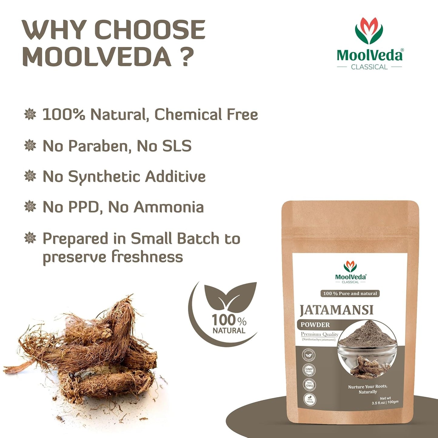 Moolveda Jatamansi Root Powder-100gm