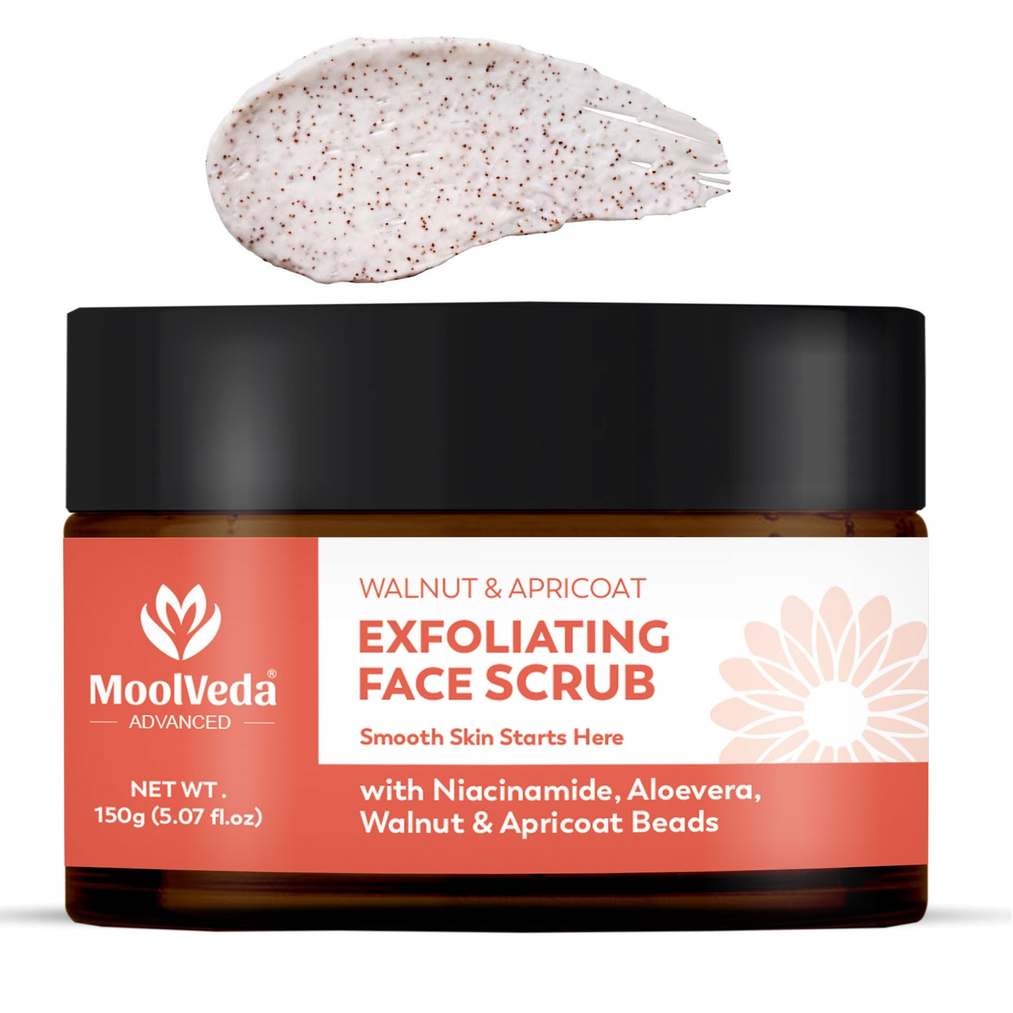 Moolveda Walnut & Apricoat Exfoliating Face Scrub, 150gm