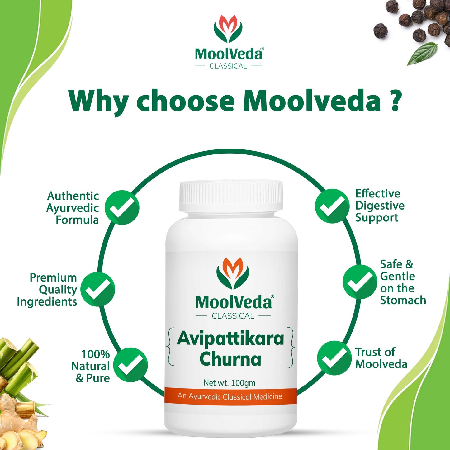 Moolveda Avipattikar Churna, 100g