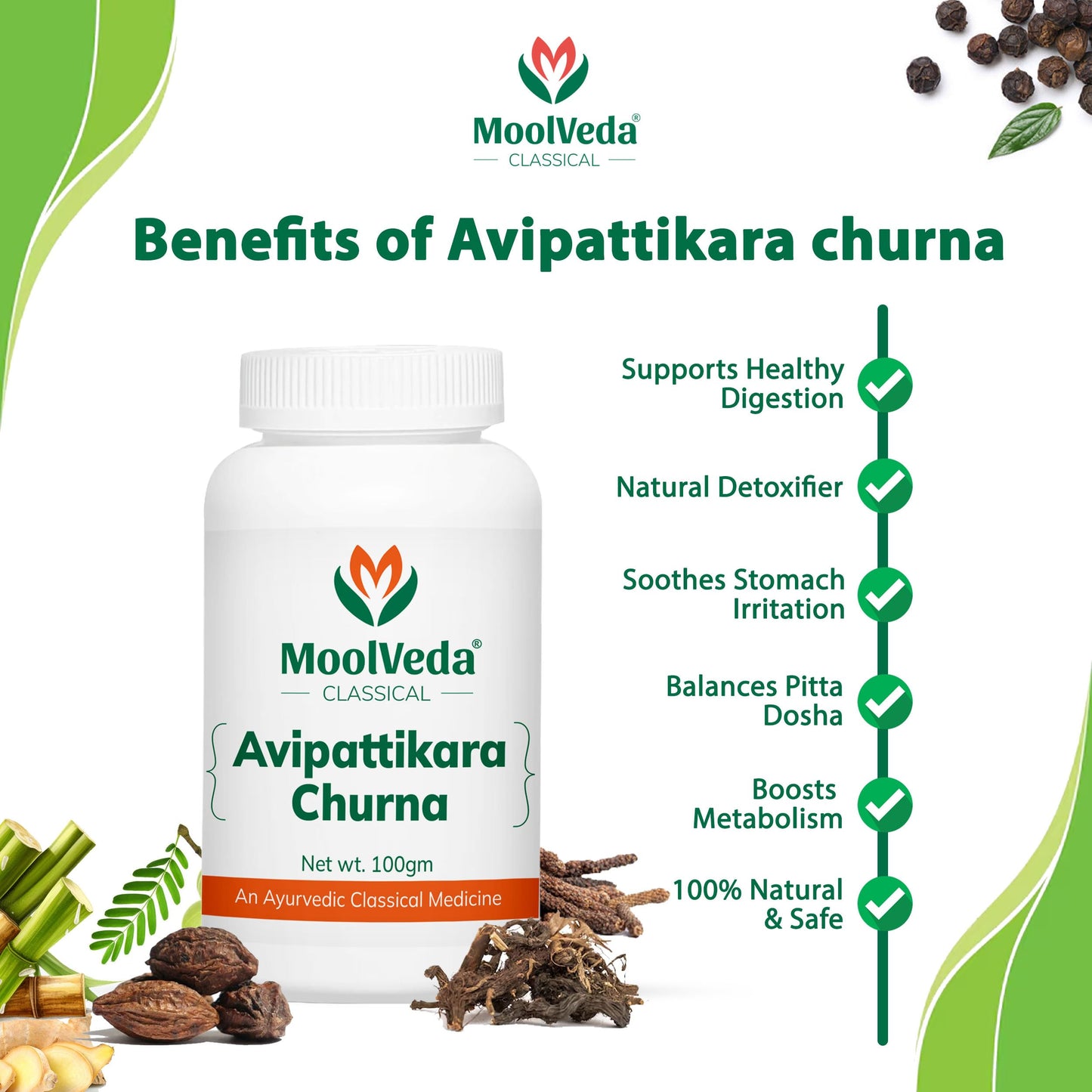 Moolveda Avipattikar Churna, 100g