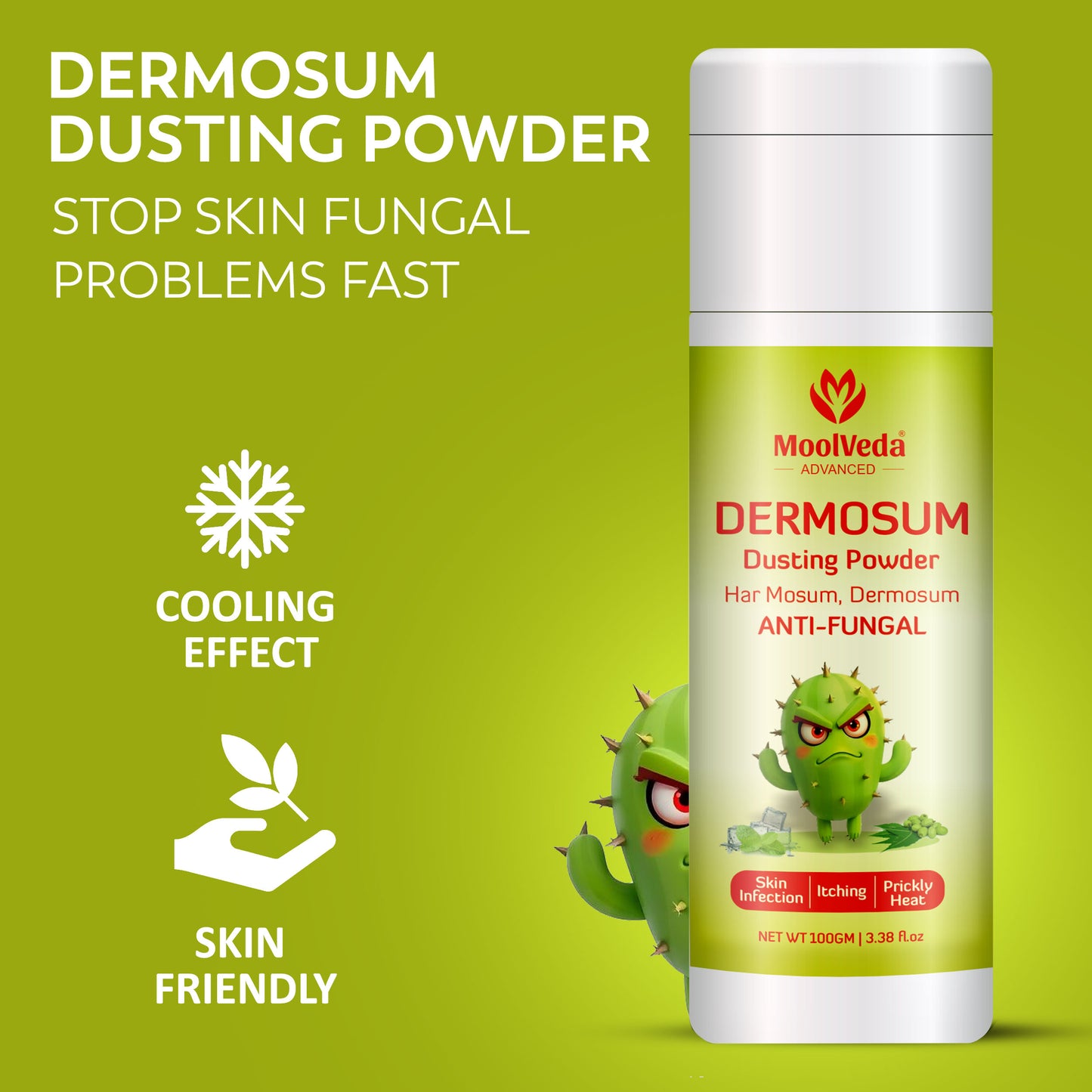 Moolveda Dermosum Anti fungal Dusting Powder, 100gm