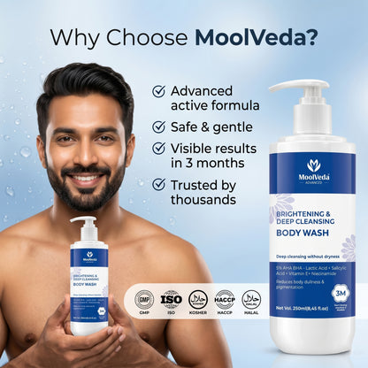 Moolveda Daily Exfoliating Body Wash Shower Gel 250ml