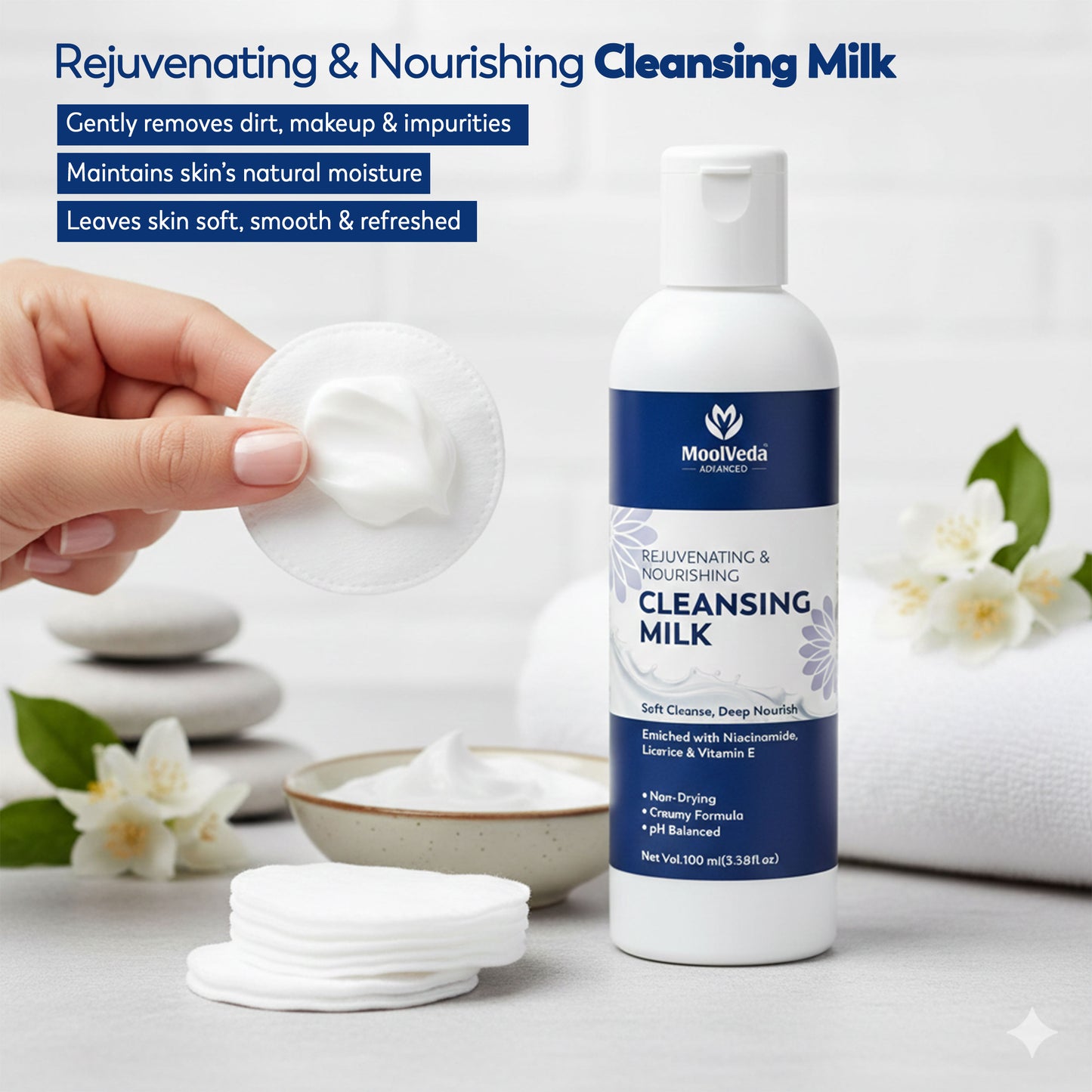 Moolveda Rejuvenating & Nourishing Cleansing Milk 100ml