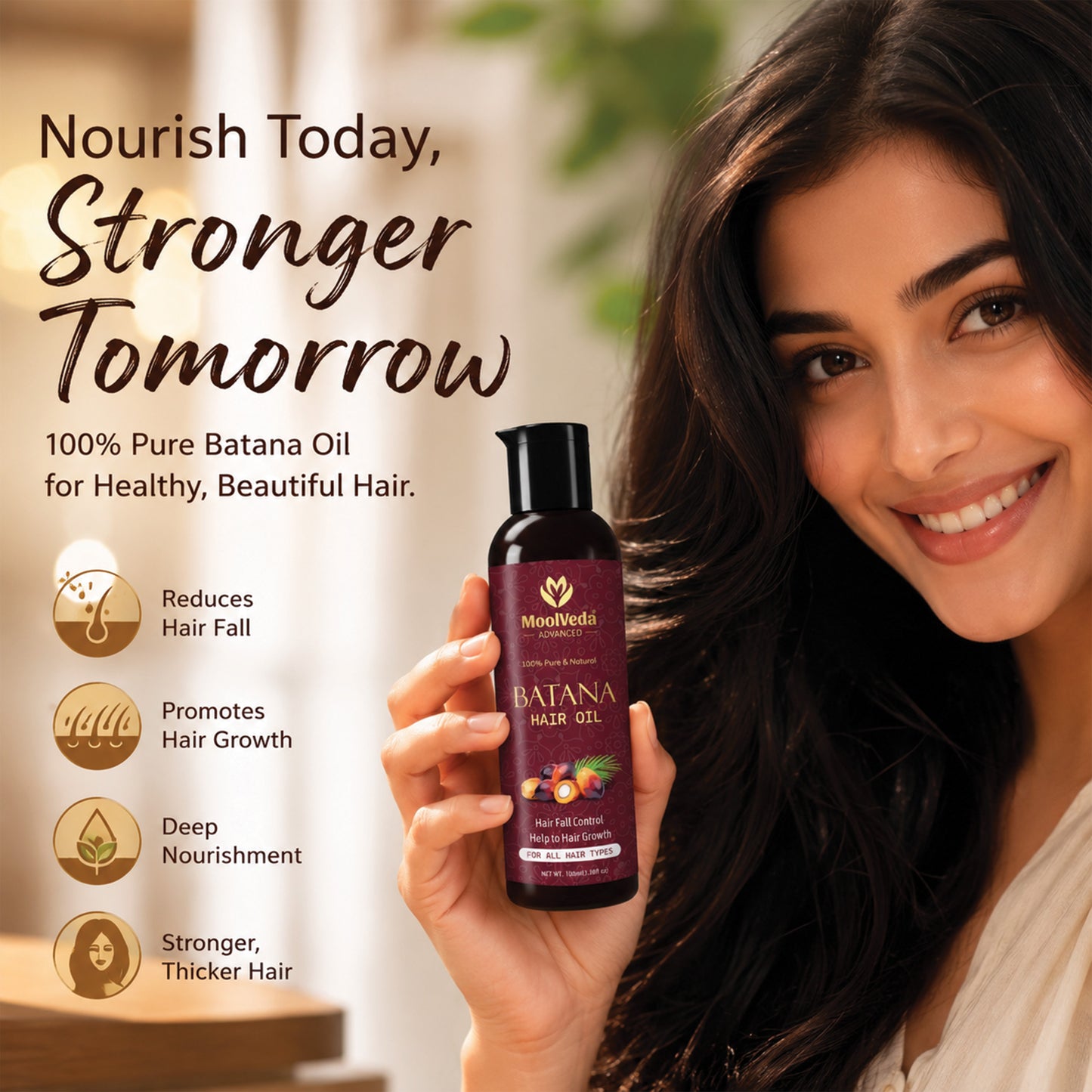Moolveda Pure Batana Hair Oil -100ml