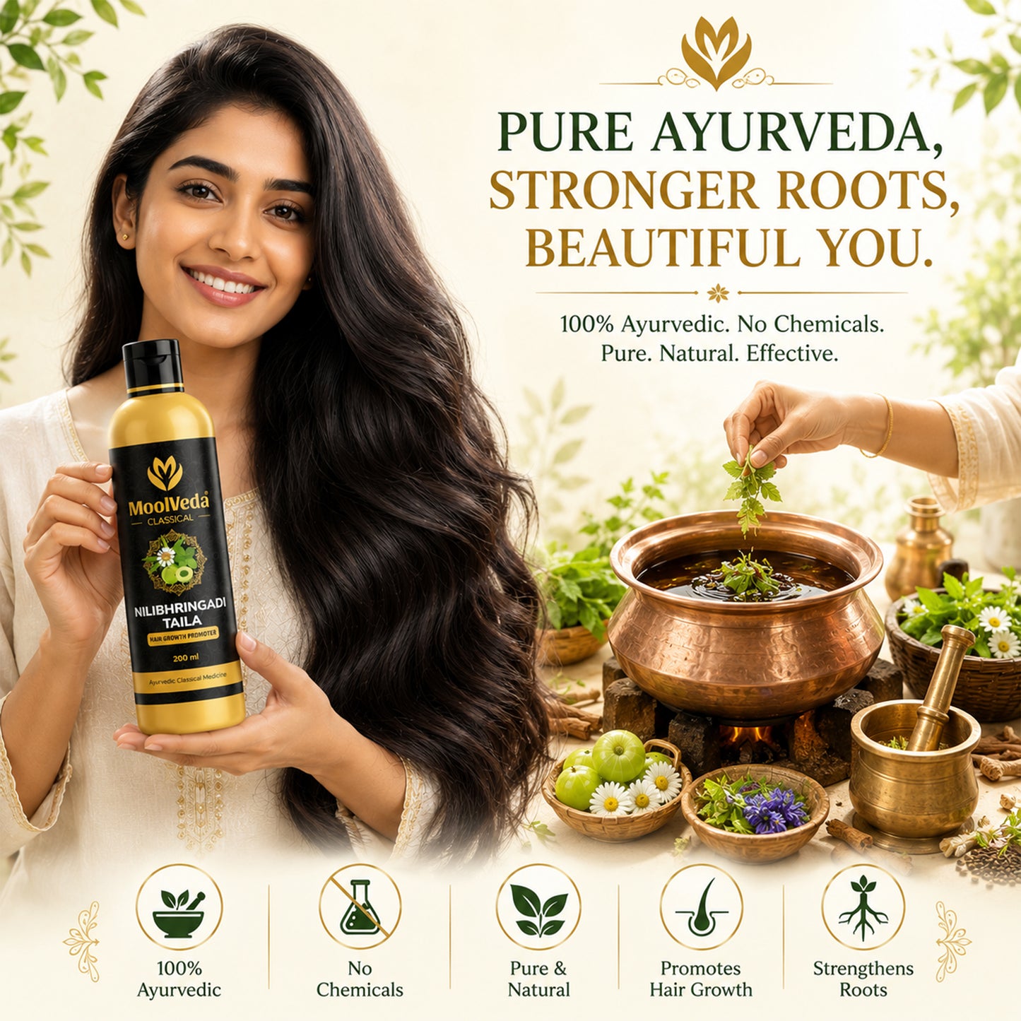 Moolveda Neelibringadi Neelibhringadi Keram/ Tailam 200ml