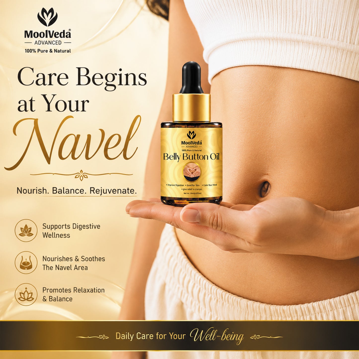 Moolveda Belly Button (Nabhi) Oil, 20ml