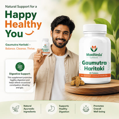 Moolveda Gaumutra Haritaki Ayurvedic Tablets, 90 Count