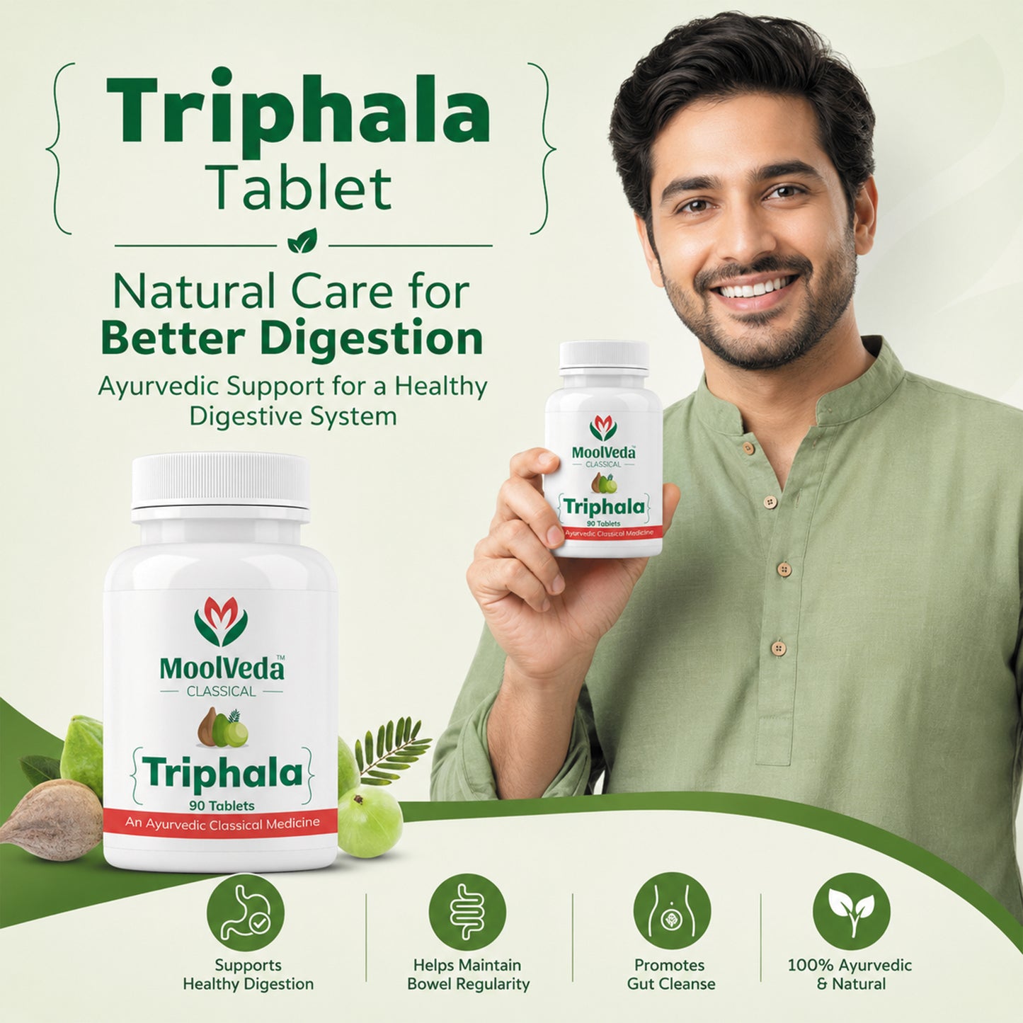 Moolveda Triphala Tablets, 90 Tablets