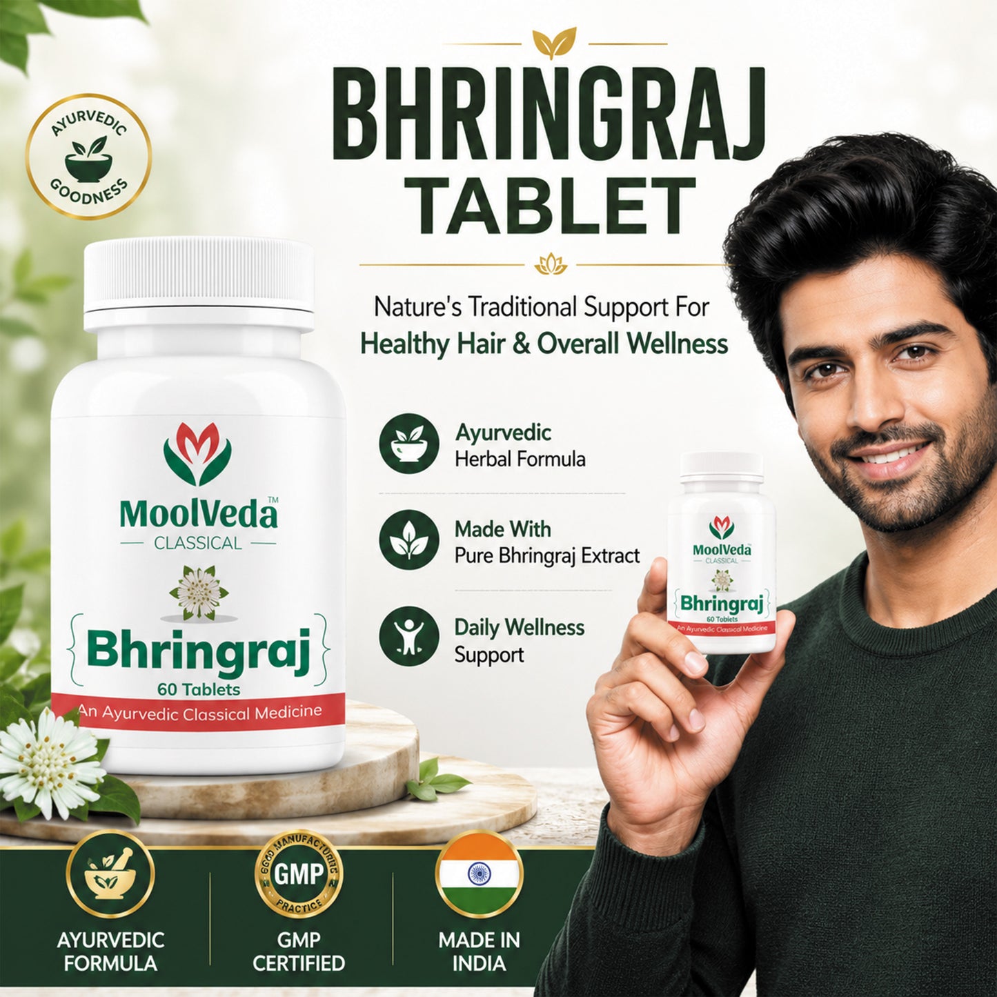 Moolveda Bhringraj 60 Tablets