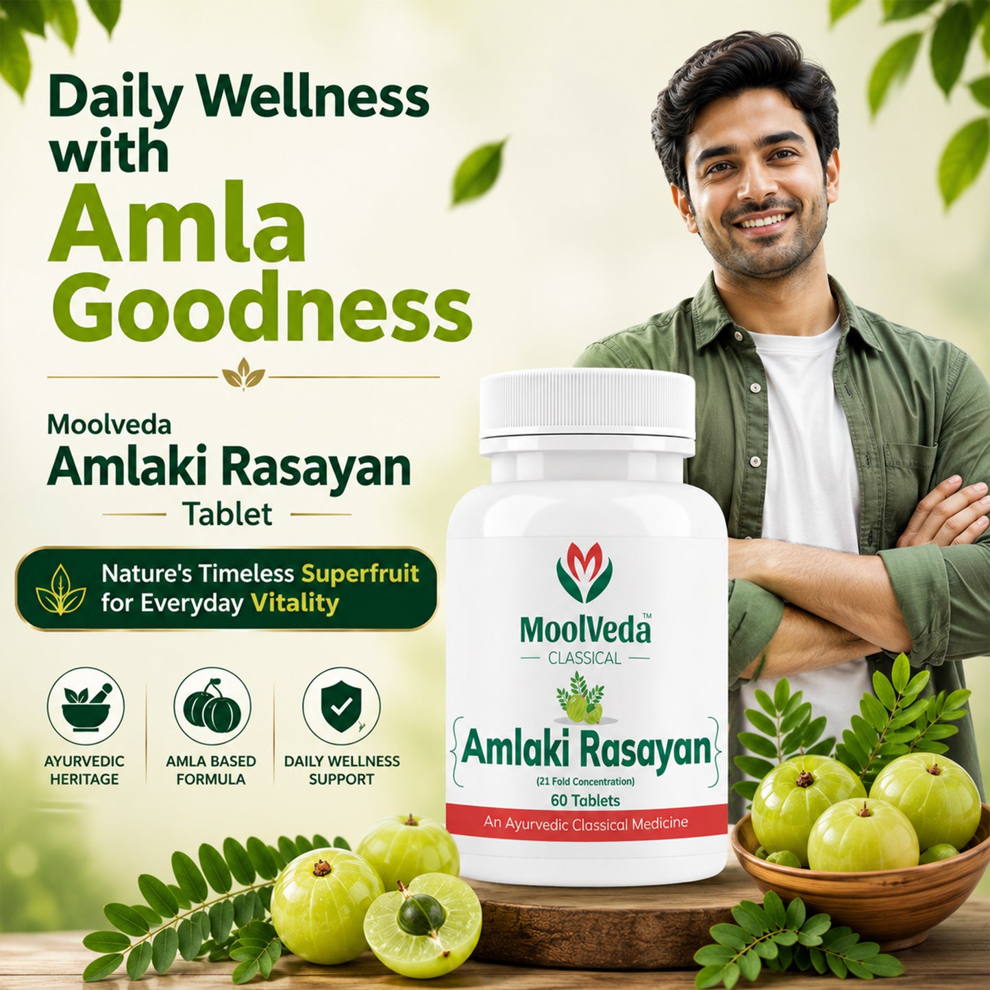 Moolveda Amalaki Rasayan 60 Veg Tablets (Pack Of 2)