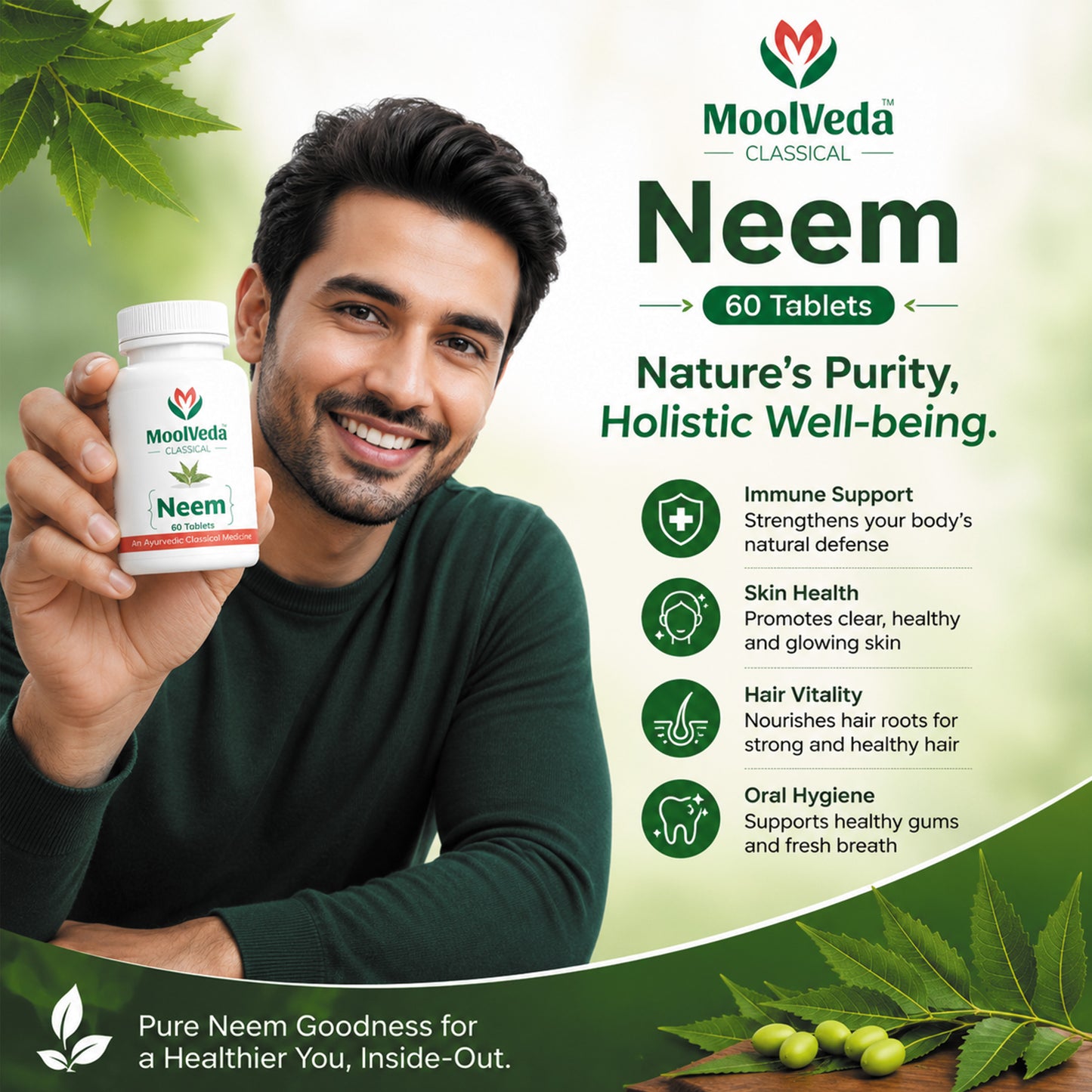 Moolveda Neem Tablets 60 Tablets