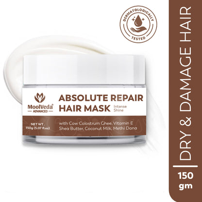 Moolveda Absolut Repair Hair Mask For Frizzy, Dry & Damaged Hair, 150gm