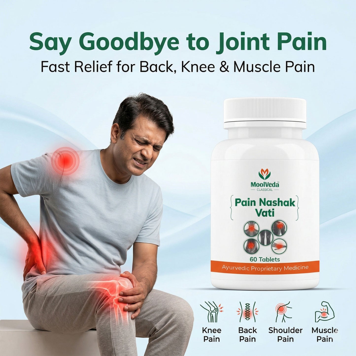 Moolveda Pain Nashak Vati 60 Tablets