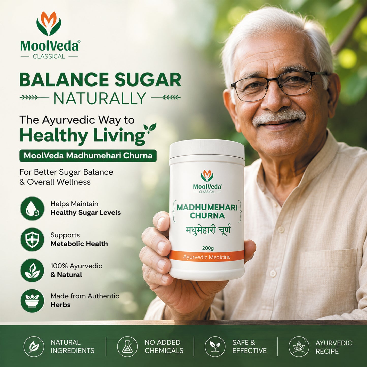 Moolveda Madhumehari Churna for Diabetes Care 200gm