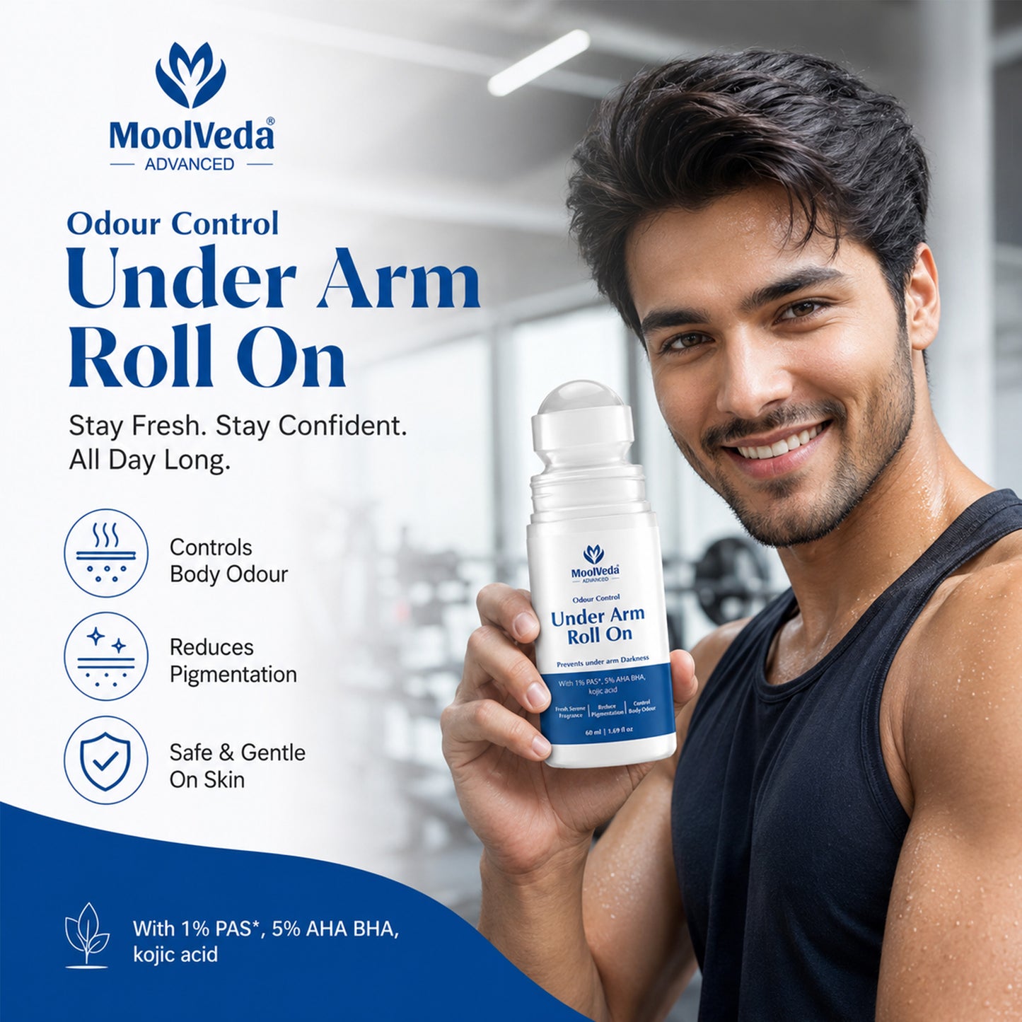 Moolveda Underarm Roll On 60ml (Pack of 2)