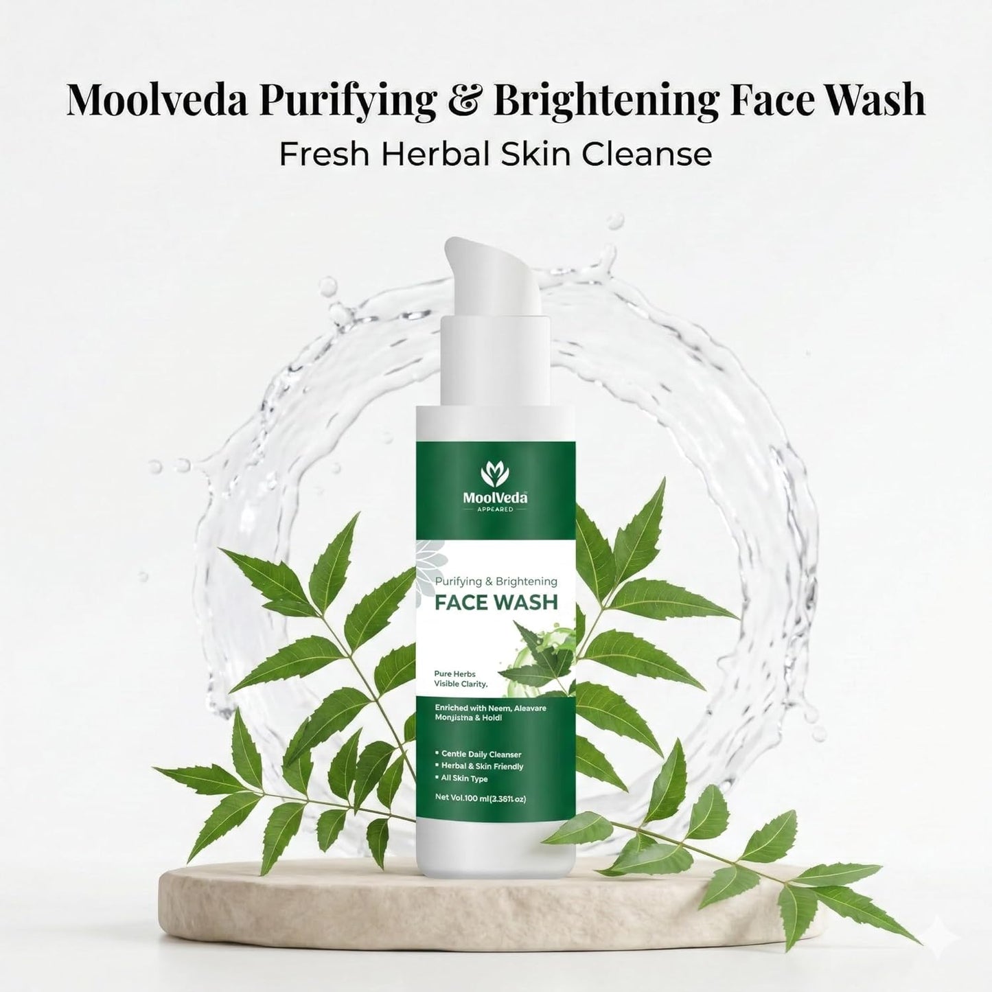 Moolveda Purifying & Brightening Face Wash, 100ml