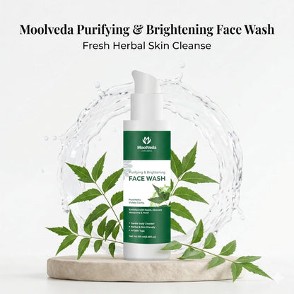 Moolveda Purifying & Brightening Face Wash, 100ml