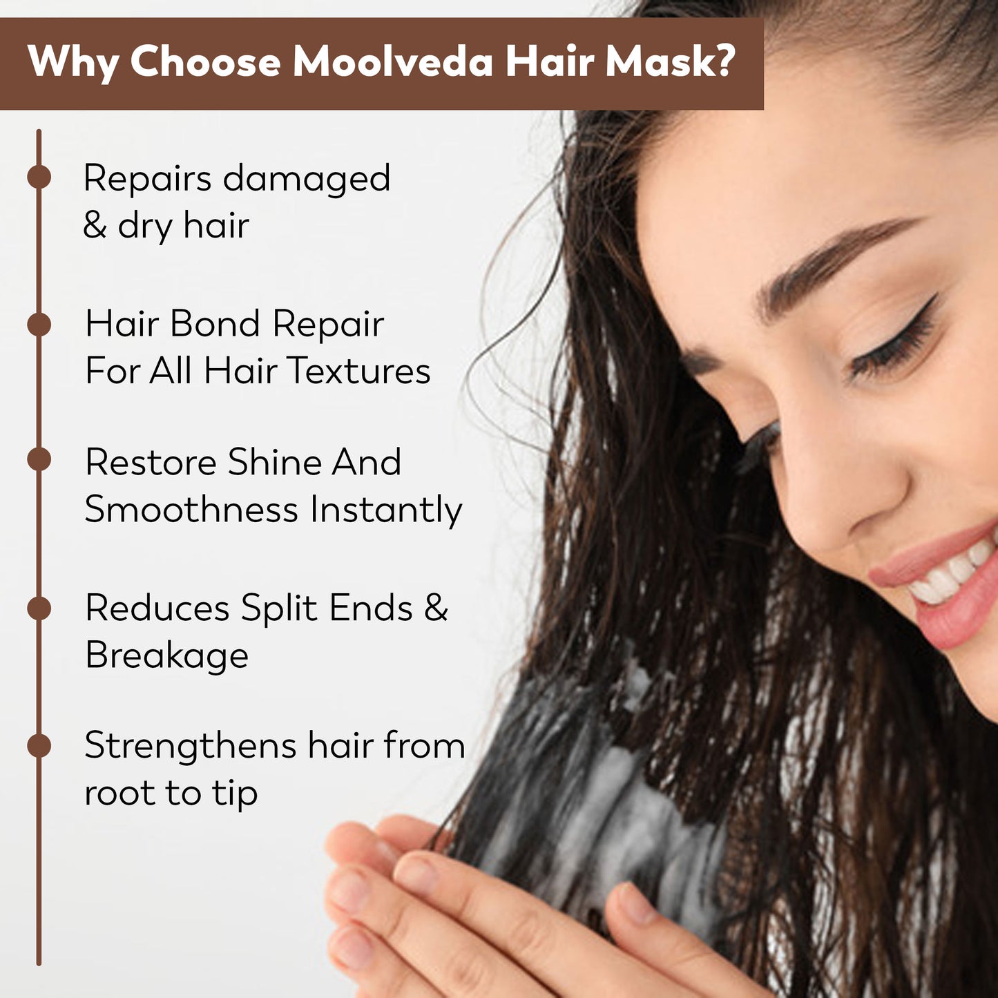 Moolveda Absolut Repair Hair Mask For Frizzy, Dry & Damaged Hair, 150gm
