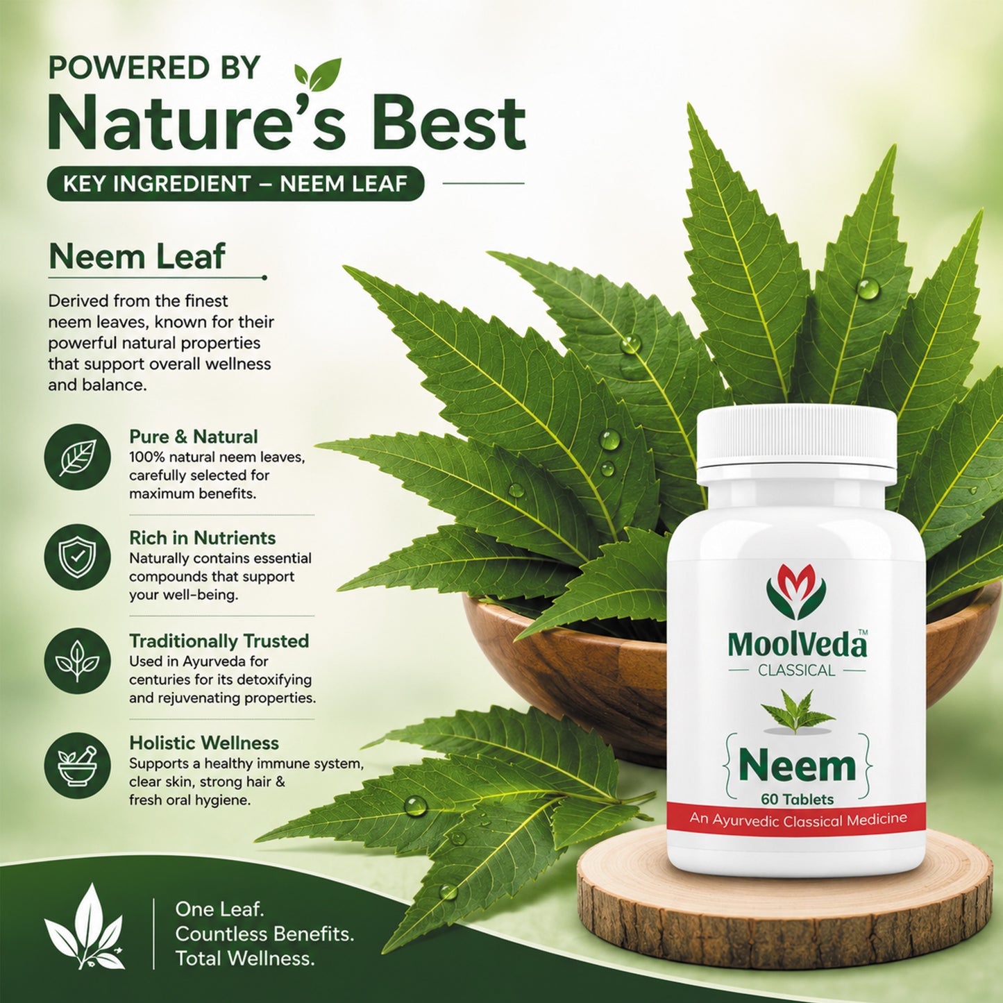 Moolveda Neem Tablets 60 Tablets