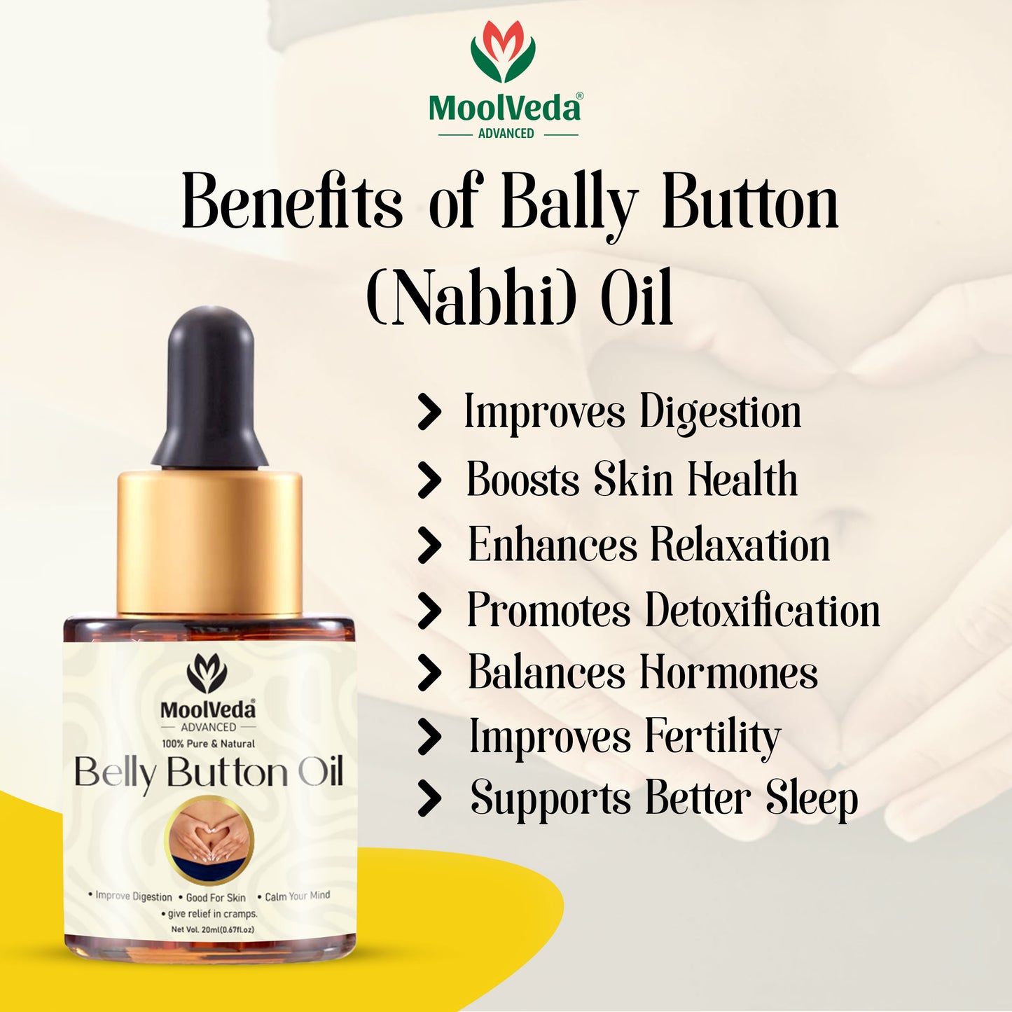 Moolveda Belly Button (Nabhi) Oil, 20ml