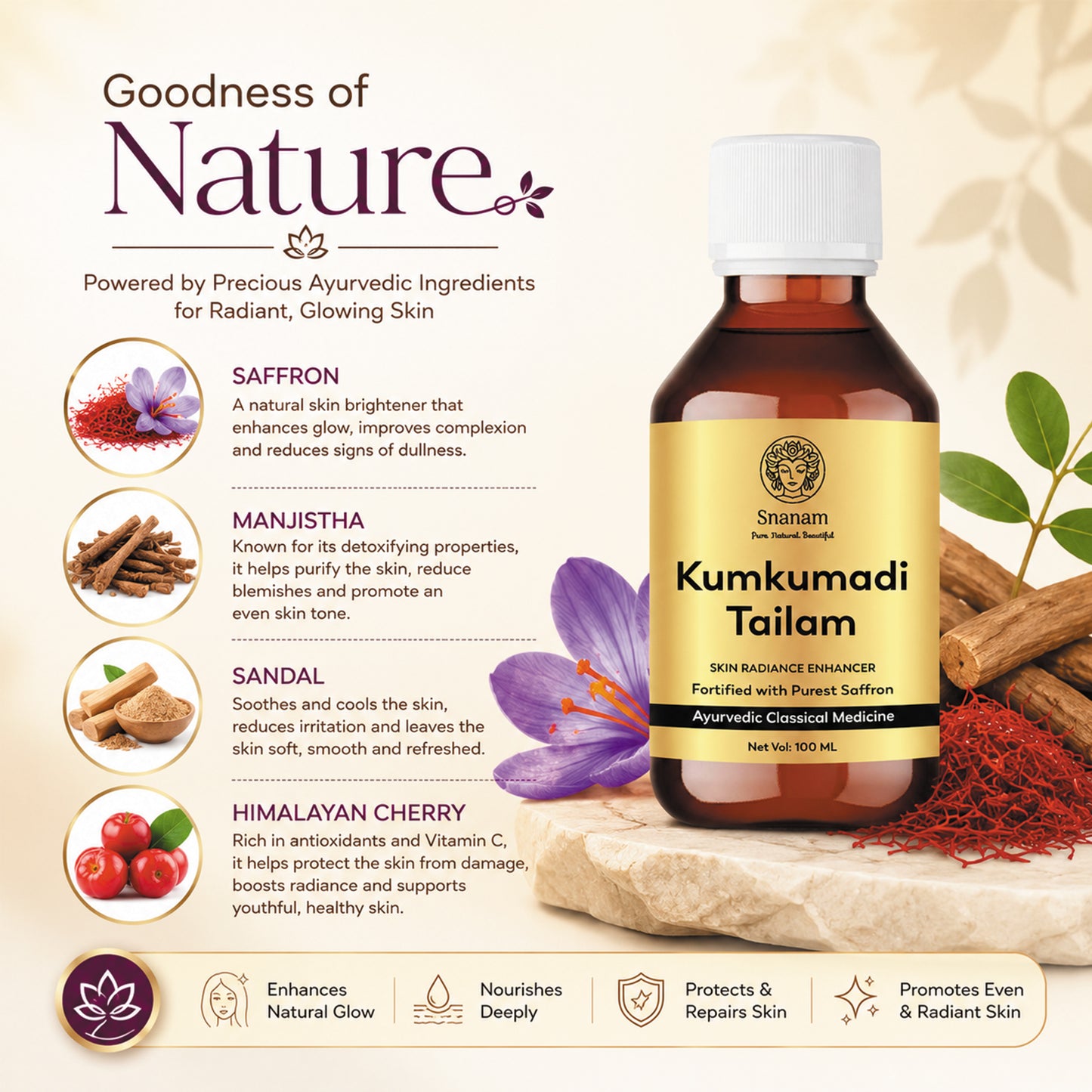 Snanam Kumkumadi Tailam Face Oil 100 ml