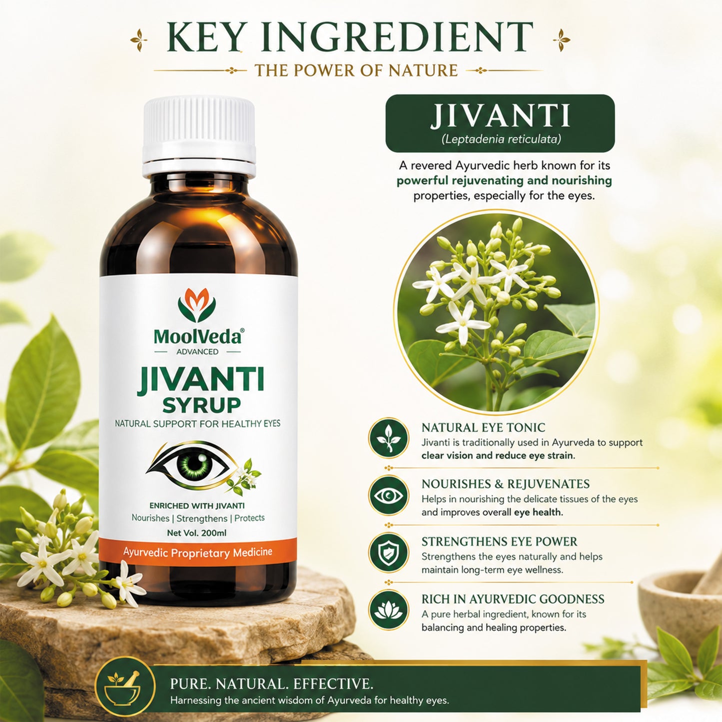 Moolveda Jivanti Syrup for Eye Wellness, 200ml