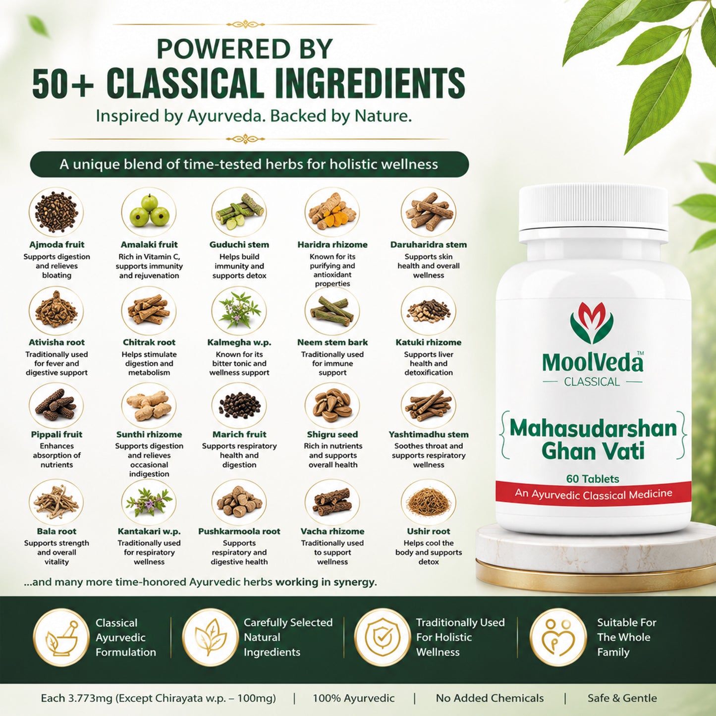 Moolveda Mahasudarshan Ghan Vati 60 Tablet