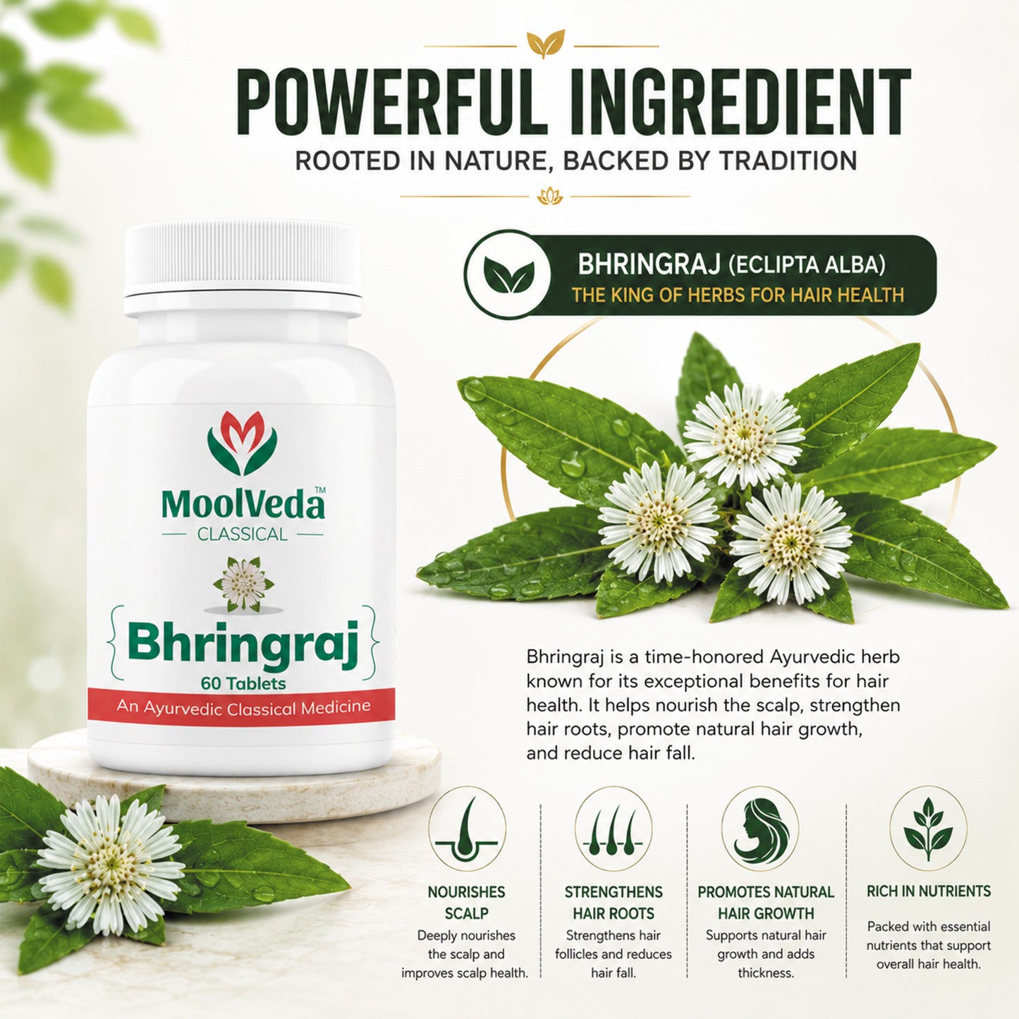 Moolveda Bhringraj 60 Tablets
