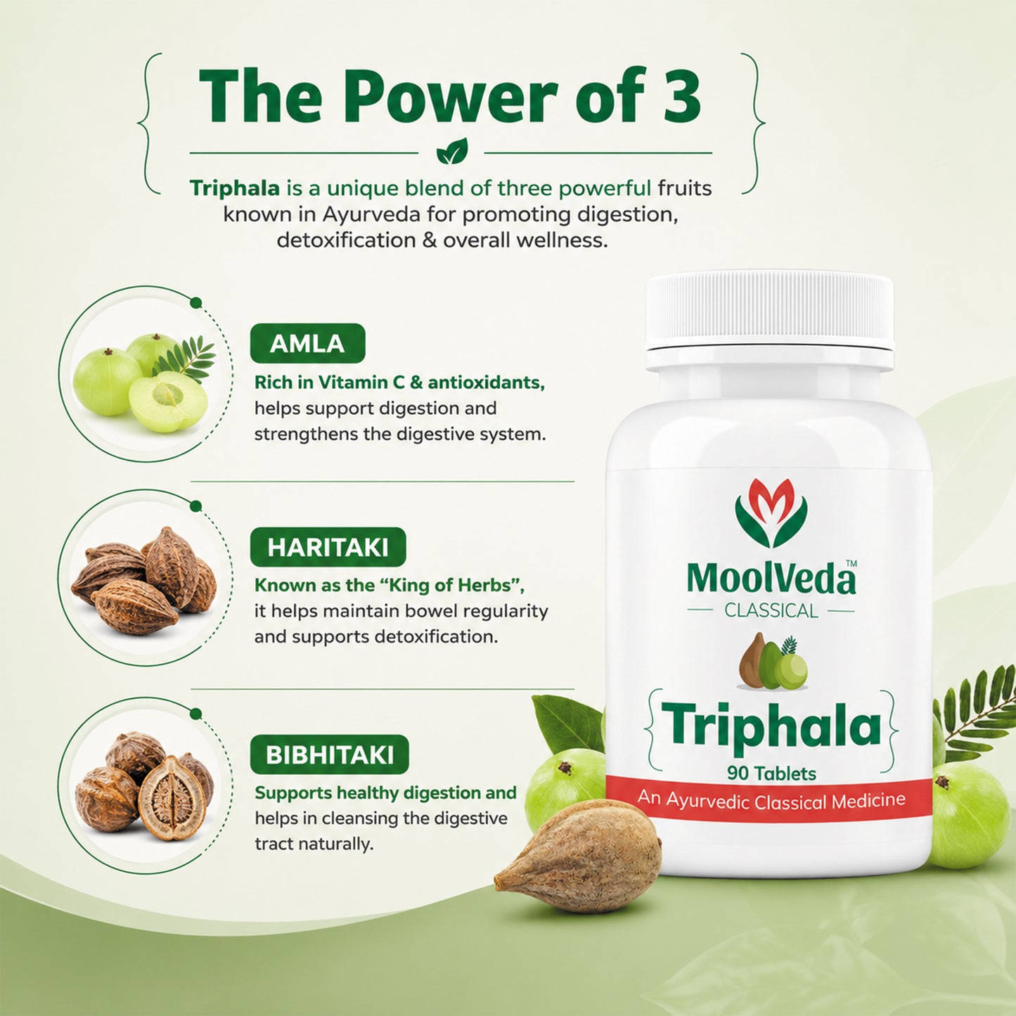 Moolveda Triphala Tablets, 90 Tablets