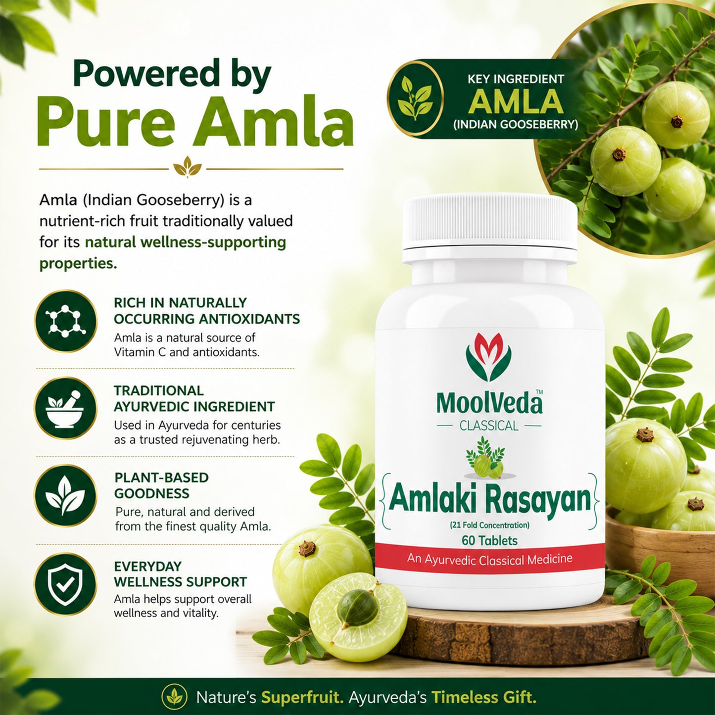 Moolveda Amalaki Rasayan 60 Veg Tablets (Pack Of 2)