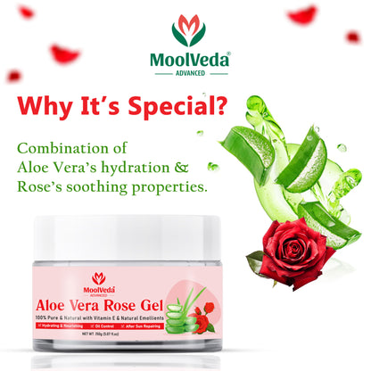 Moolveda Aloe Vera Rose Gel-150gm