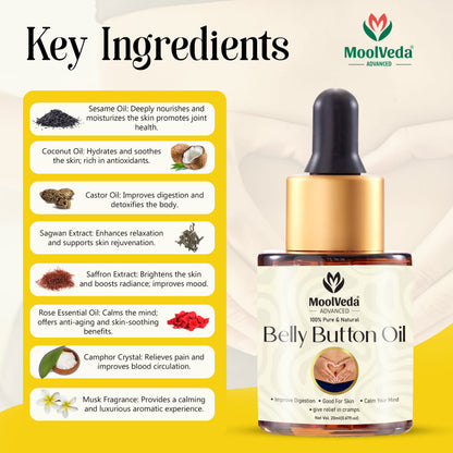 Moolveda Belly Button (Nabhi) Oil, 20ml