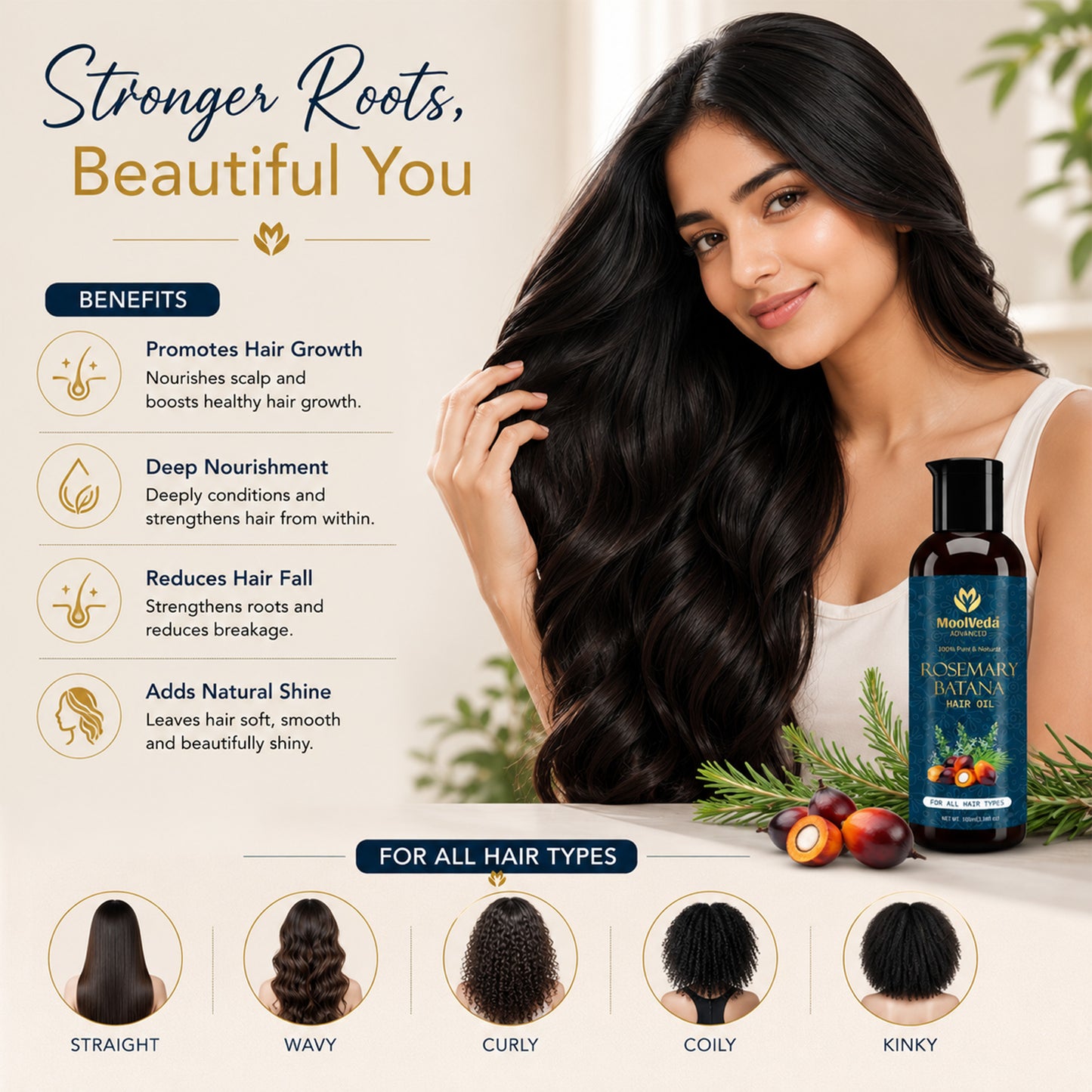 Moolveda Rosemary Batana Hair oil - 100ml