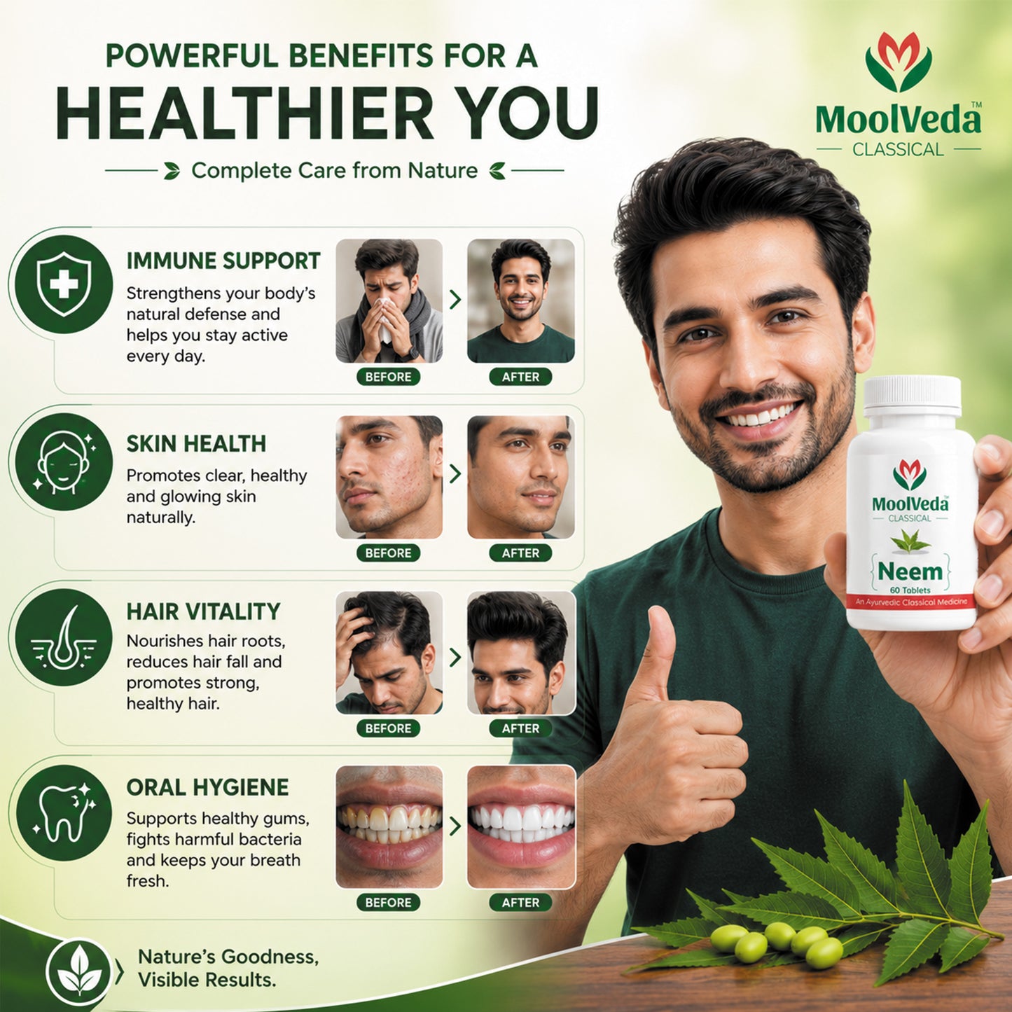 Moolveda Neem Tablets 60 Tablets