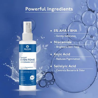 Moolveda Bright Underarm Mist – Daily Brightening & Freshness Spray 100ml