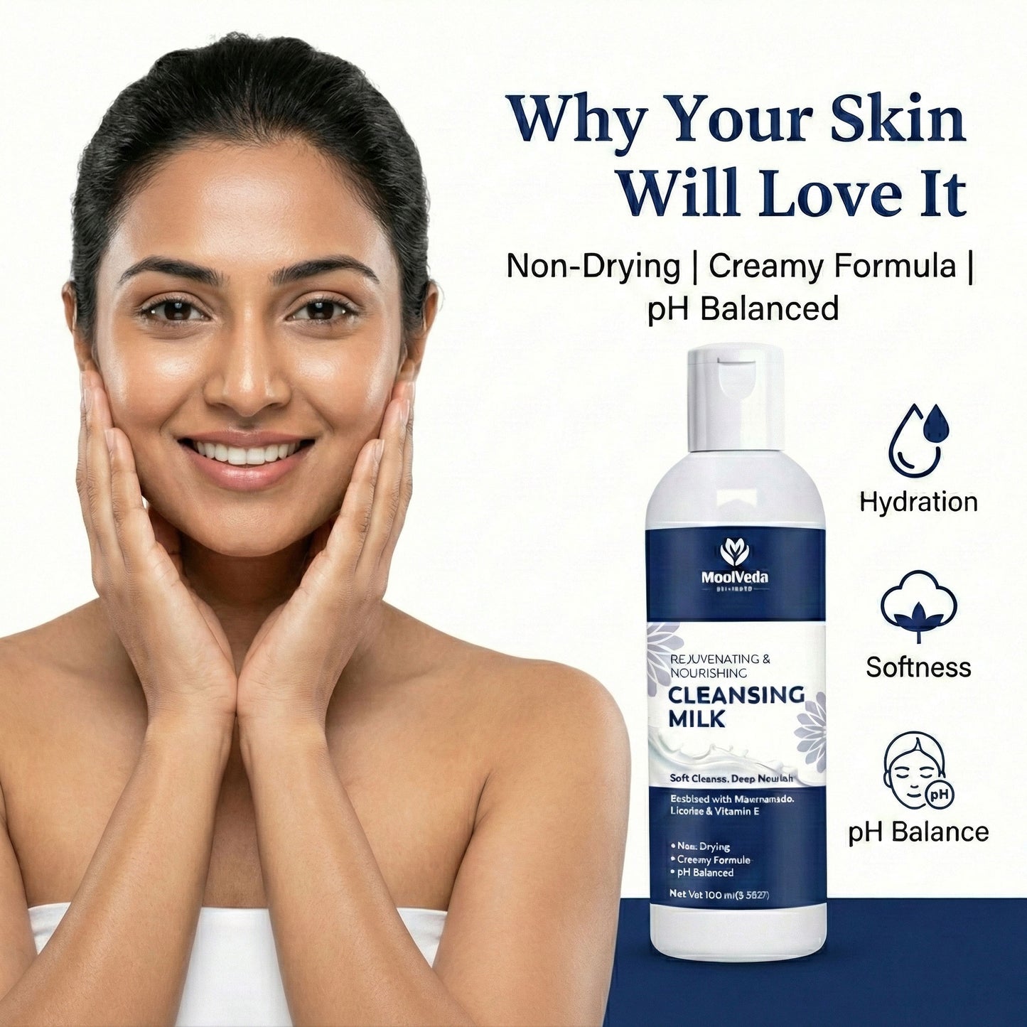 Moolveda Rejuvenating & Nourishing Cleansing Milk 100ml