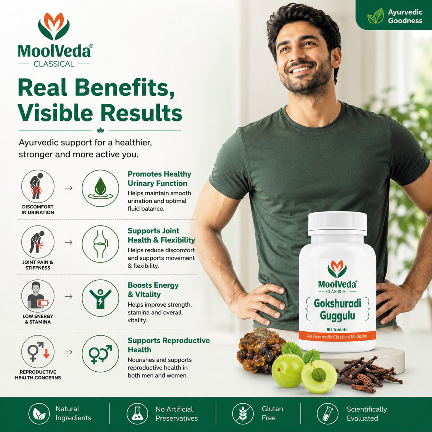 Moolveda Gokshuradi Guggulu - 90 Tablets