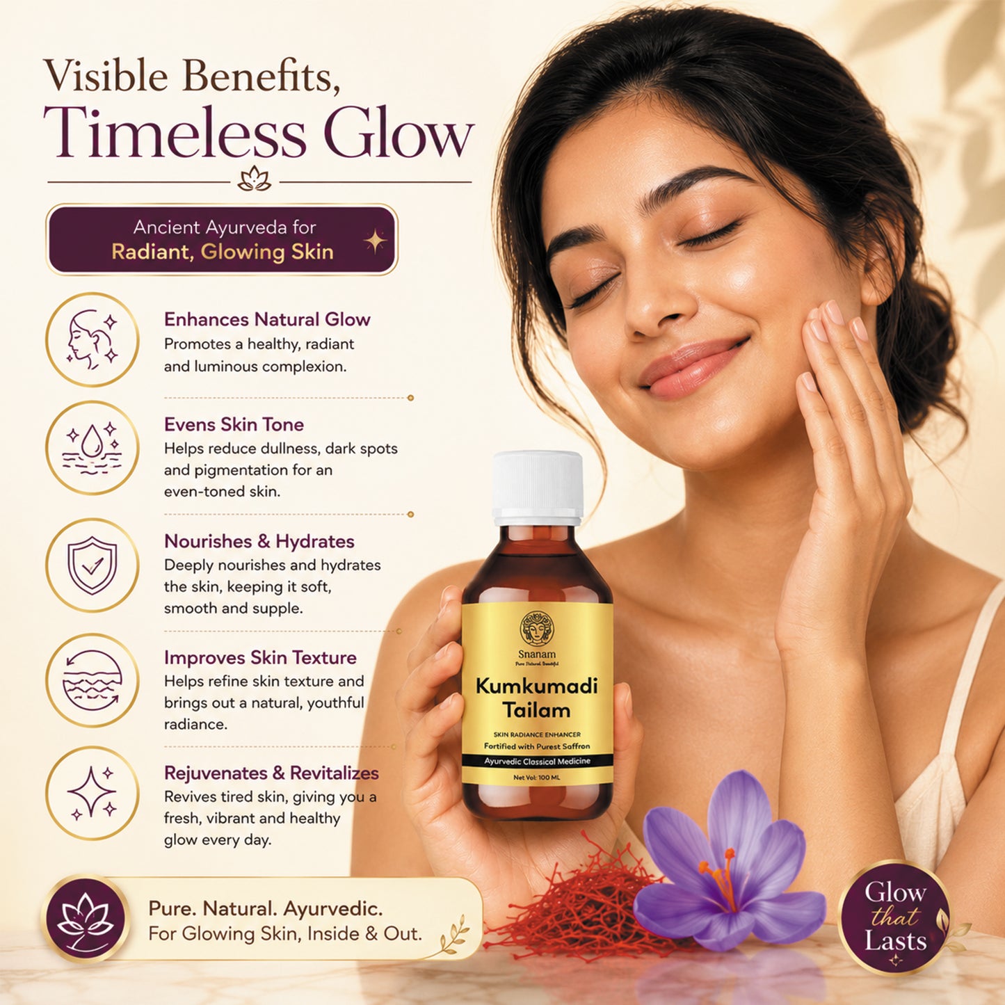 Snanam Kumkumadi Tailam Face Oil 100 ml