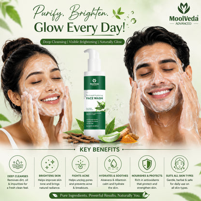 Moolveda Purifying & Brightening Face Wash, 100ml